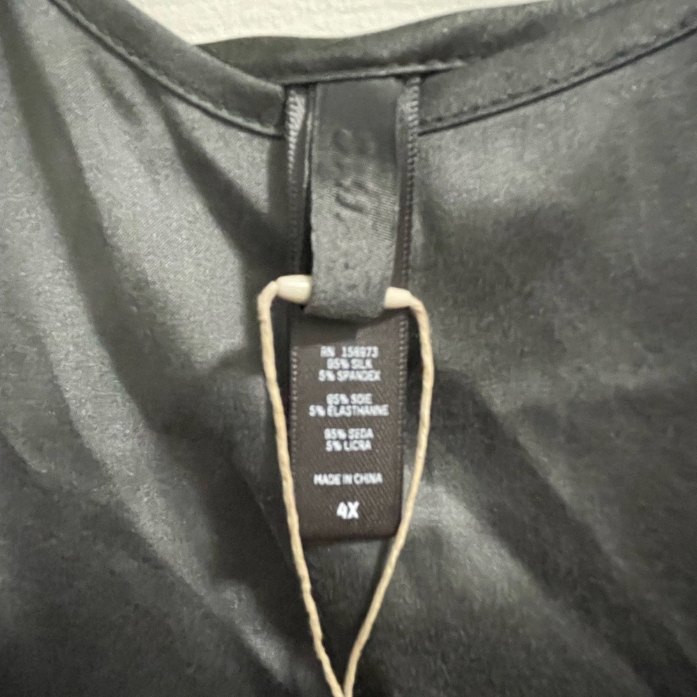 NWT Skims High Slit Stretch Silk Sleep Dress in Gunmetal Size 4X - Picture 5 of 5